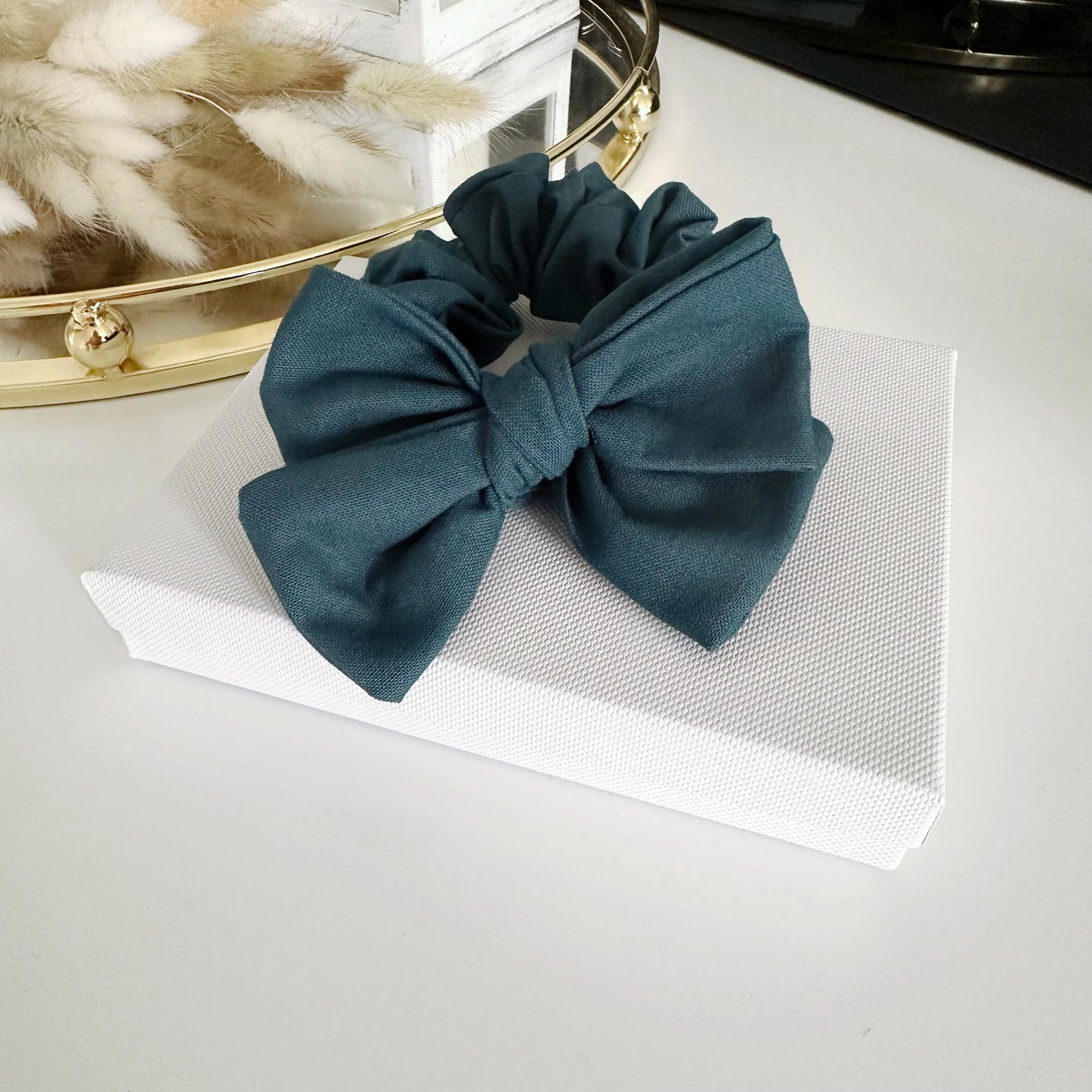 Bow Scrunchie Teal