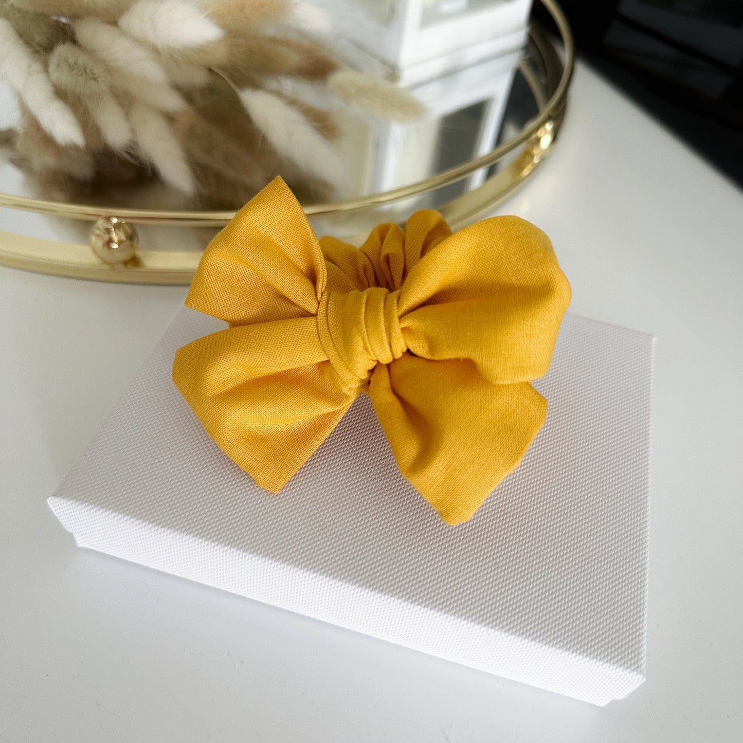 Bow Scrunchie Mustard