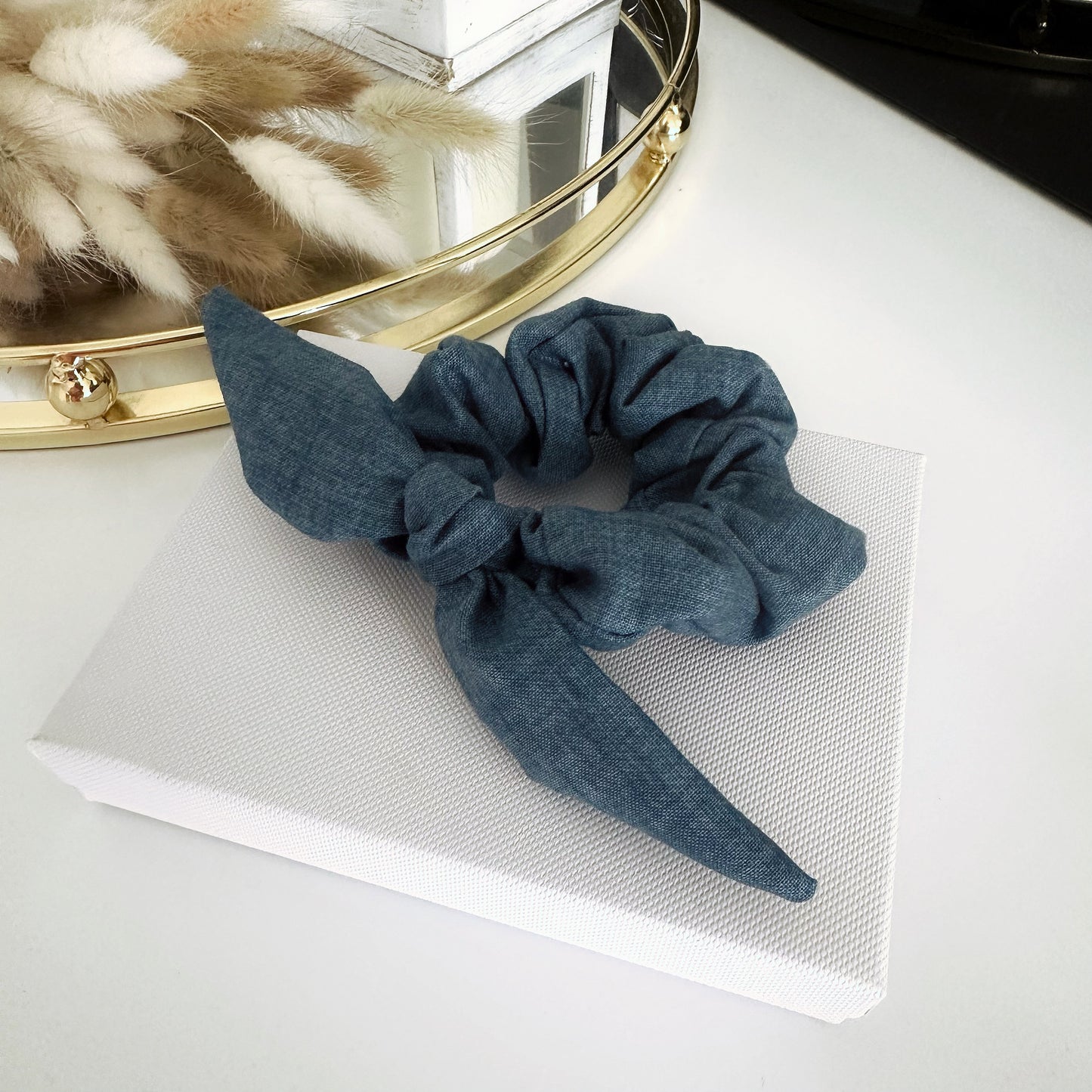 Bunny Ears Scrunchie - Royal Teal Blue
