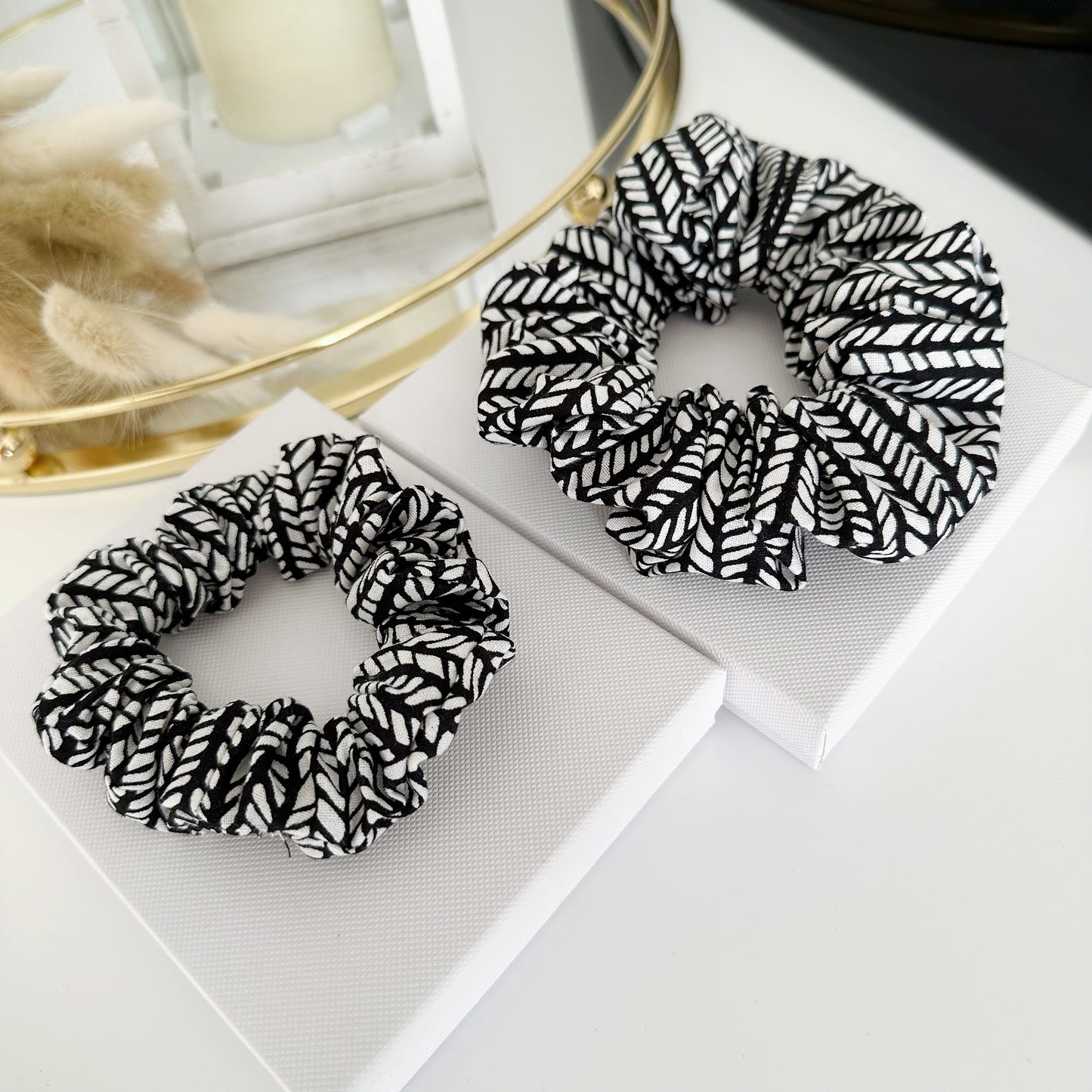 Mummy & I Scrunchie Set Abstract Herringbone