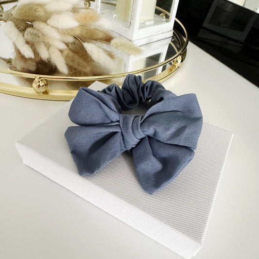 Bow Scrunchie Perfect Storm Blue