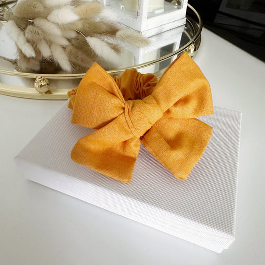 Bow Scrunchie Golden Yellow