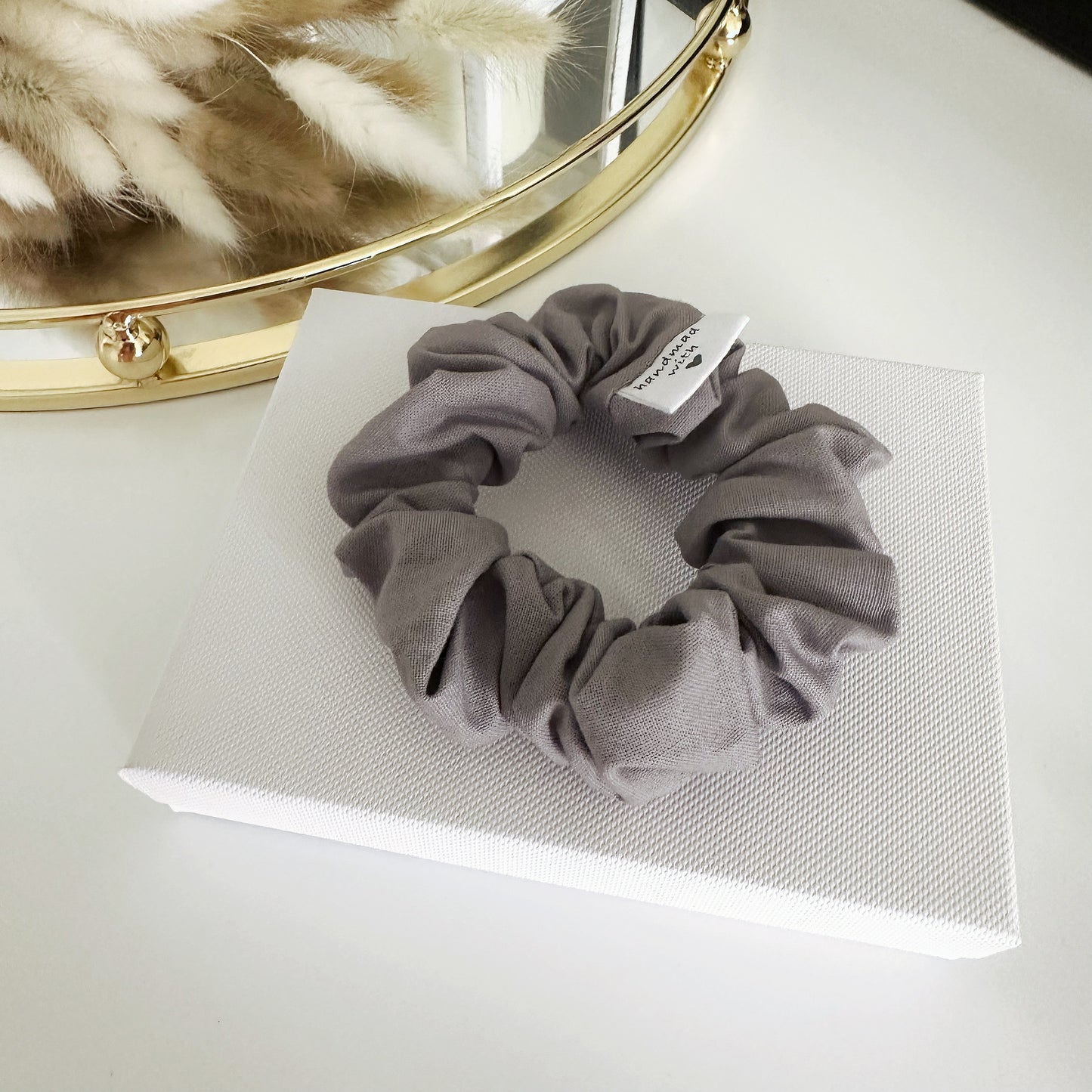 Plain Scrunchie Perfect Storm Mid Grey