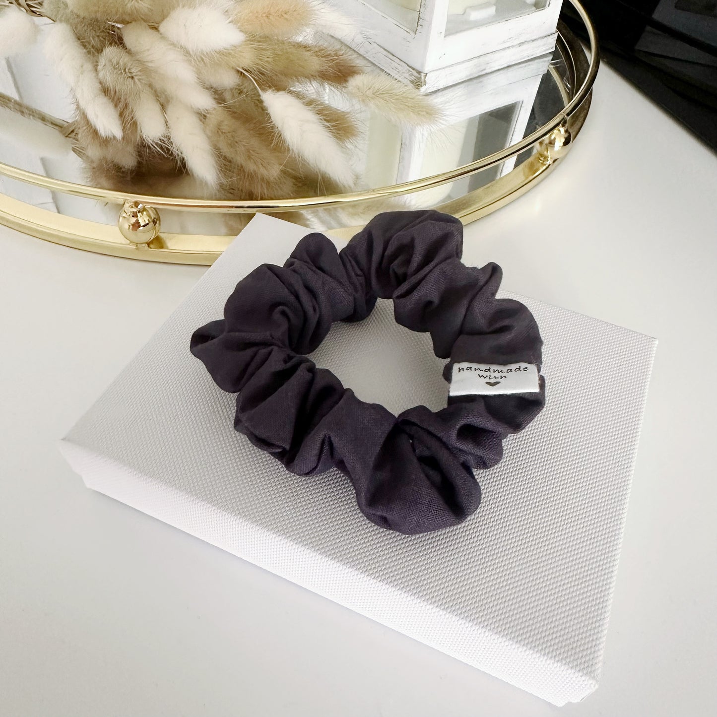 Plain Scrunchie Charcoal