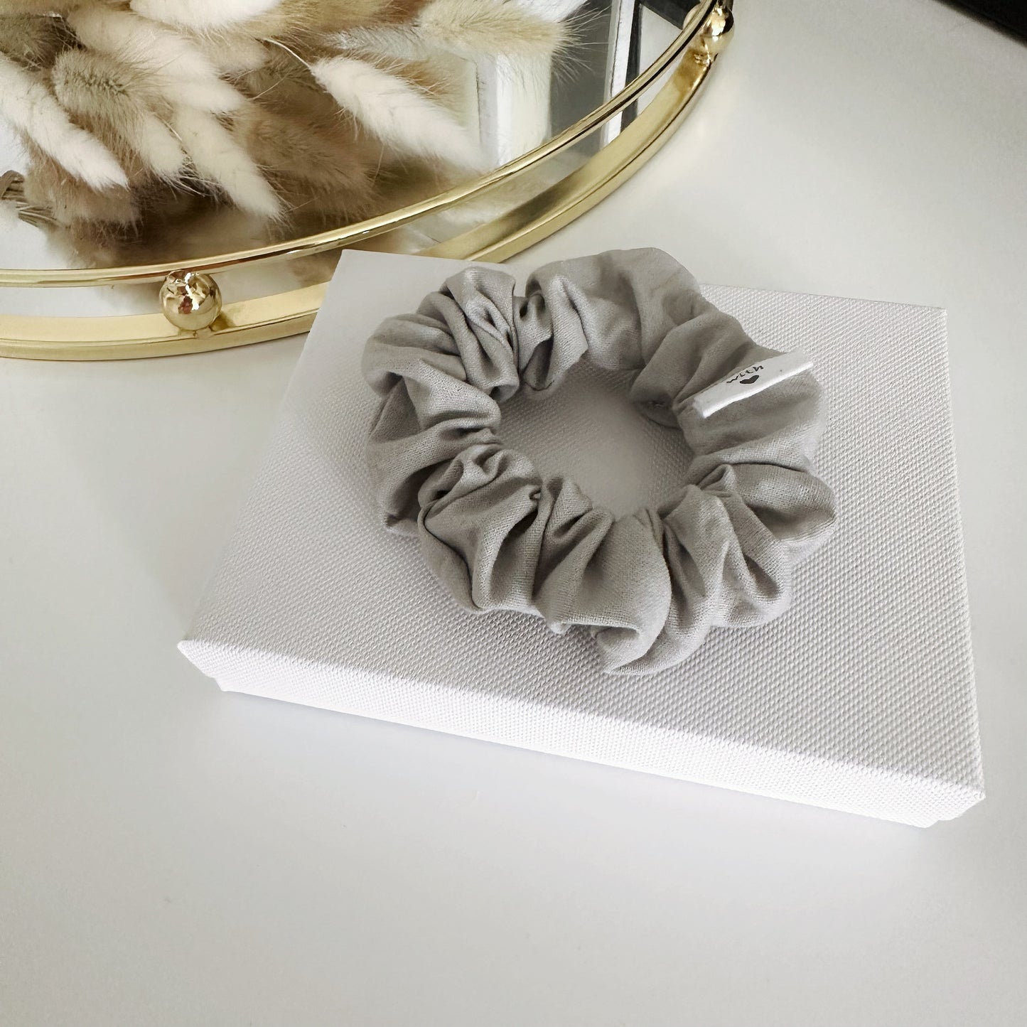 Plain Scrunchie Perfect Storm Light Grey